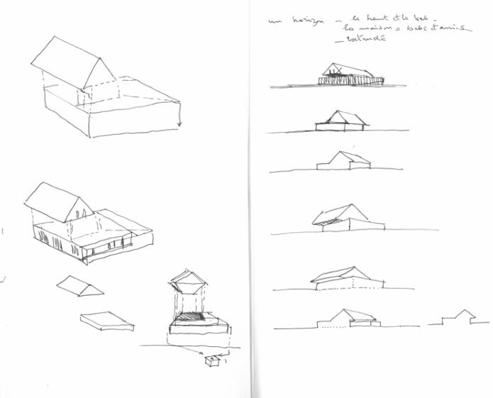 Esquisses d'étude de la maison.