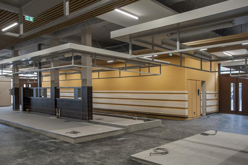 intérieur de la halle