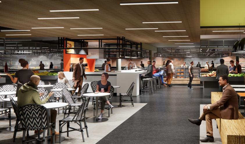 perspective de la buvette & la terrasse