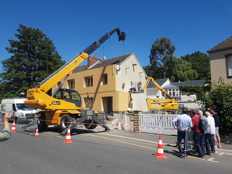 Mise en oeuvre des caissons paille