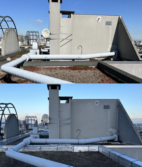 En haut : avant - en bas : après