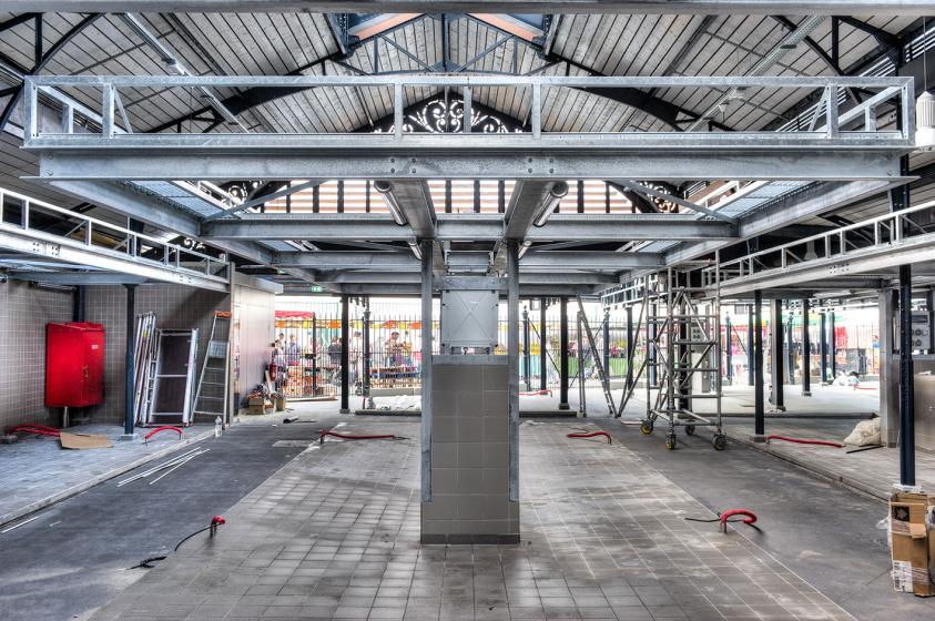 structure de bandeau d'étal en acier