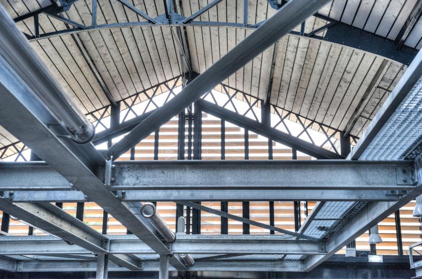 détail de la structure de bandeau d'étal