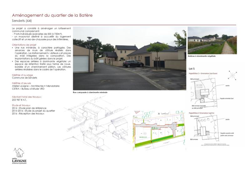 Sendets aménagement quartier de la Batere