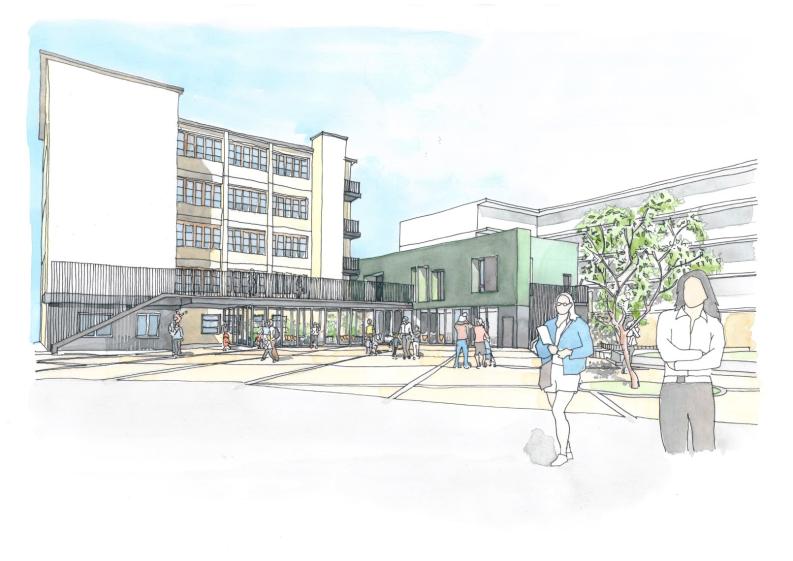 Croquis du projet en vue latérale