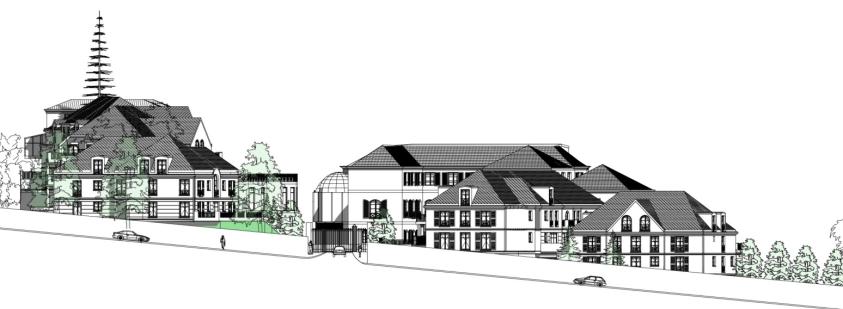 Elévation du projet depuis la rue