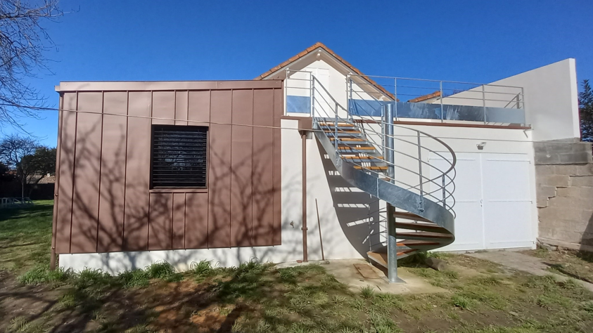 accès garage et terrasse