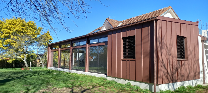 rénovation et agrandissement vue extérieure