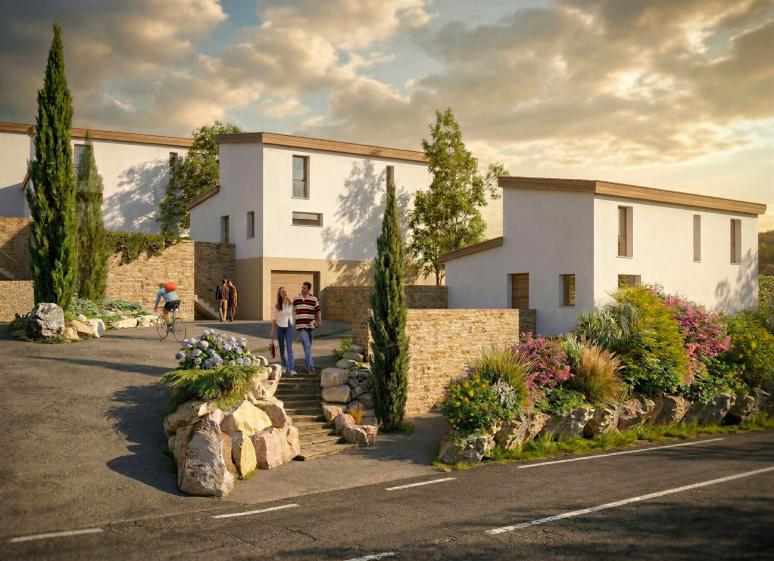 Perspective du projet des 3 maisons