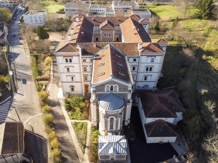 Vue aérienne du site