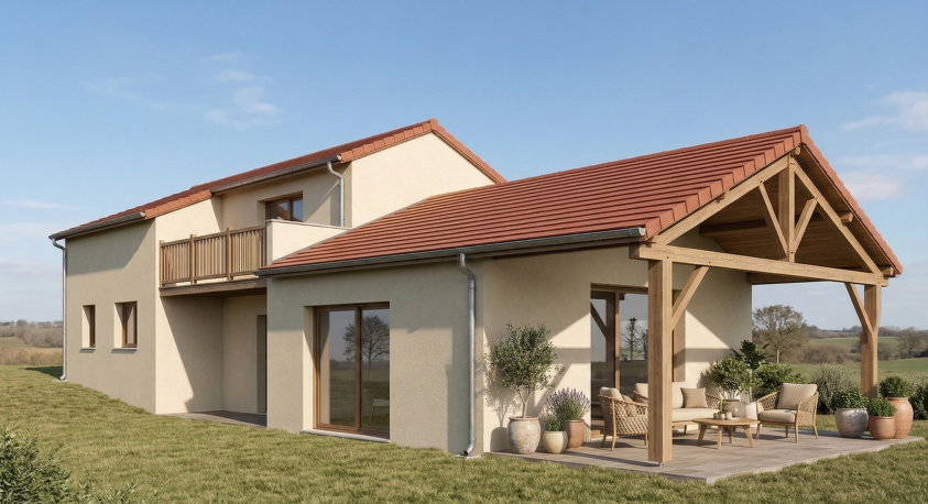 Ambiance côté terrasse et balcon