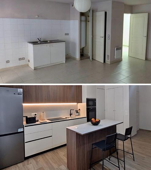 Cuisine avant - après
