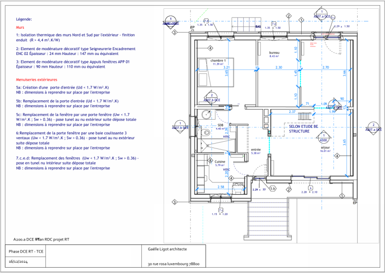 Extrait dossier DCE - Plan RT RDC