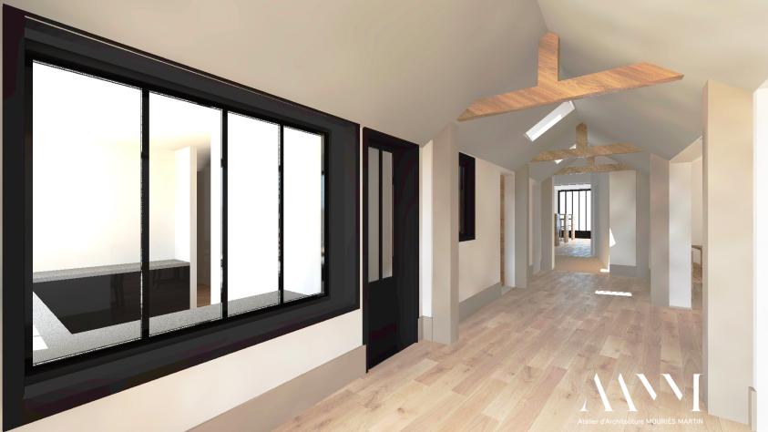 Entrée, circulation traversante