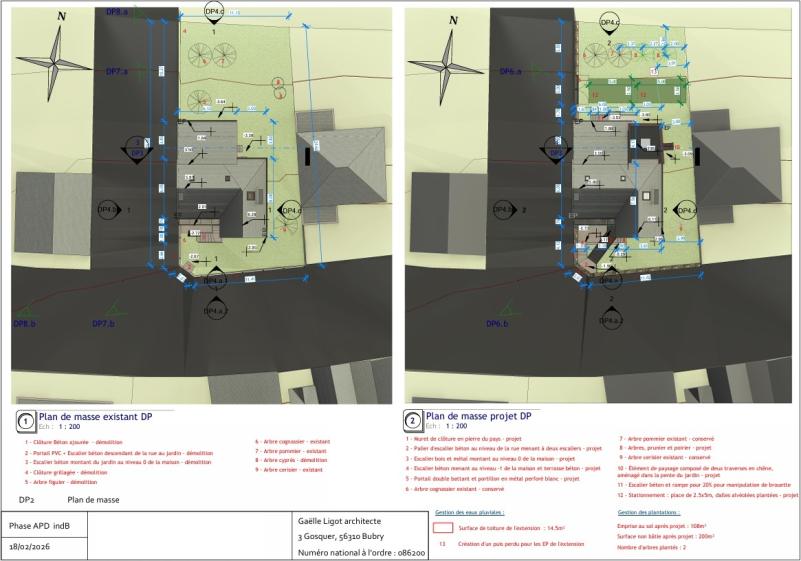 Extrait dossier DP - Plan de masse 