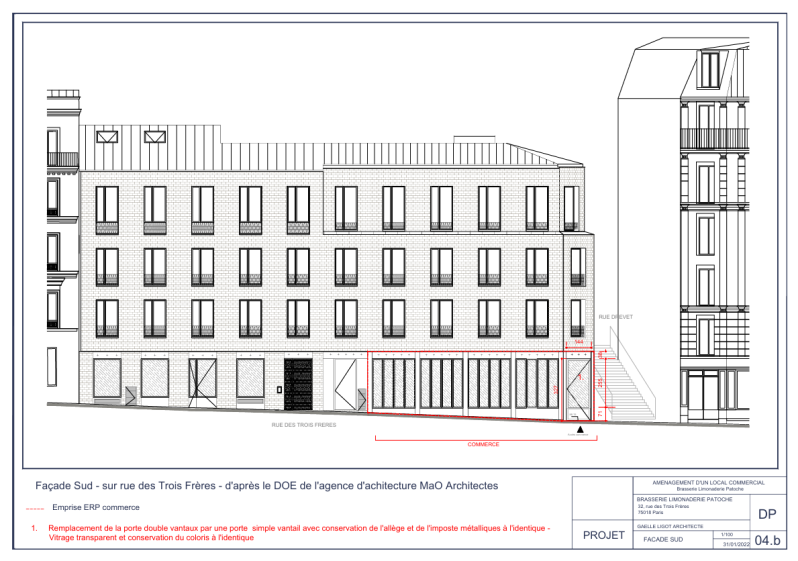 Extrait dossier DP - Façade 
