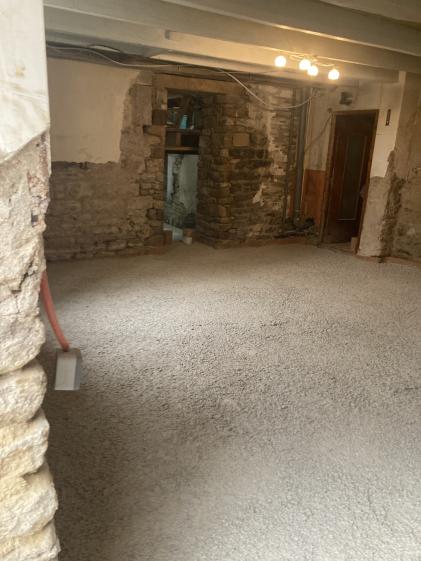 Présentation du chantier - Réalisation d'une dalle chaux liège