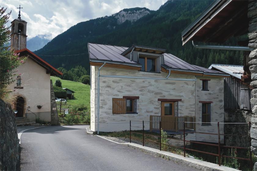 Façade Nord-Ouest vers le village - Etat projeté