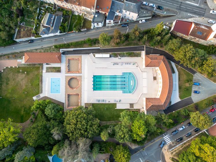 Vue aérienne du site