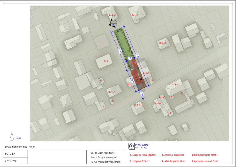 Extrait dossier DP - plan de masse