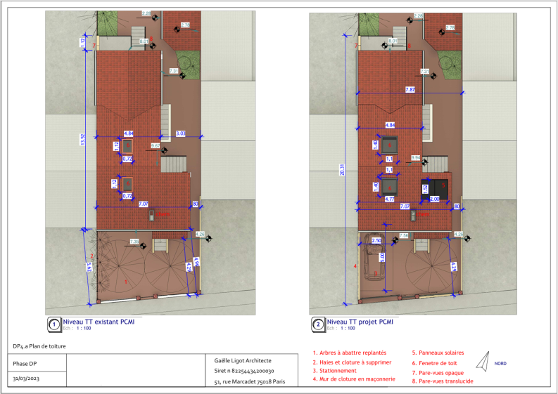 Extrait dossier DP - Plan de toiture