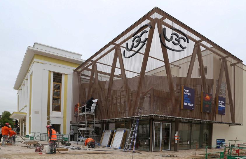 Vue de la résille en façade