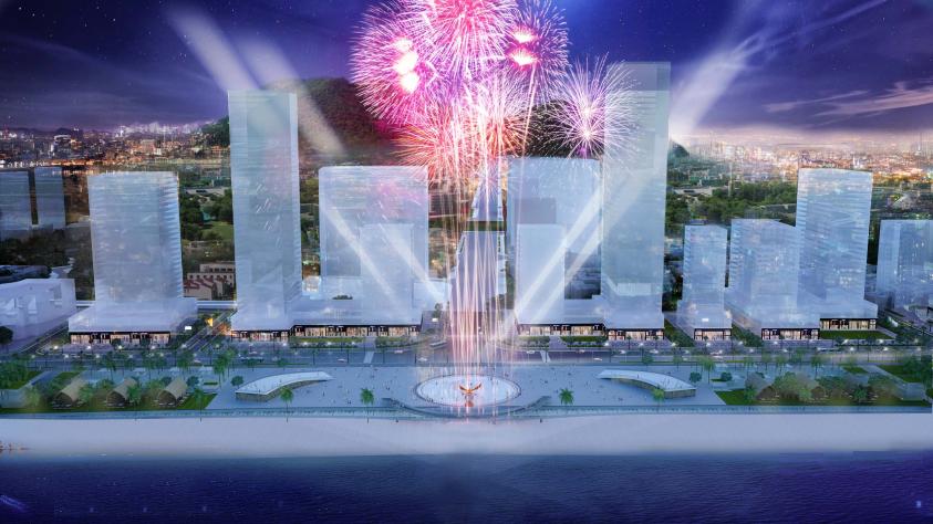 Bai Sau Thuy Van Vung Tau, Plage resiliente, jardin planetaire, ecosyteme, schema directeur, urbanisme durable, Skyline, Waterfront 