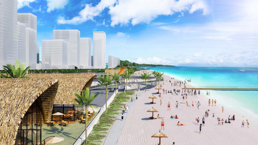 Bai Sau Thuy Van Vung Tau, Plage resiliente, jardin planetaire, ecosyteme, schema directeur, urbanisme durable, Skyline, Waterfront 