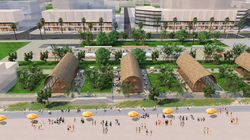 Bai Sau Thuy Van Vung Tau, Plage resiliente, jardin planetaire, ecosyteme, schema directeur, urbanisme durable, Skyline, Waterfront 