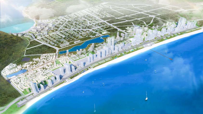 Bai Sau Thuy Van Vung Tau, Plage resiliente, jardin planetaire, ecosyteme, schema directeur, urbanisme durable, Skyline, Waterfront 