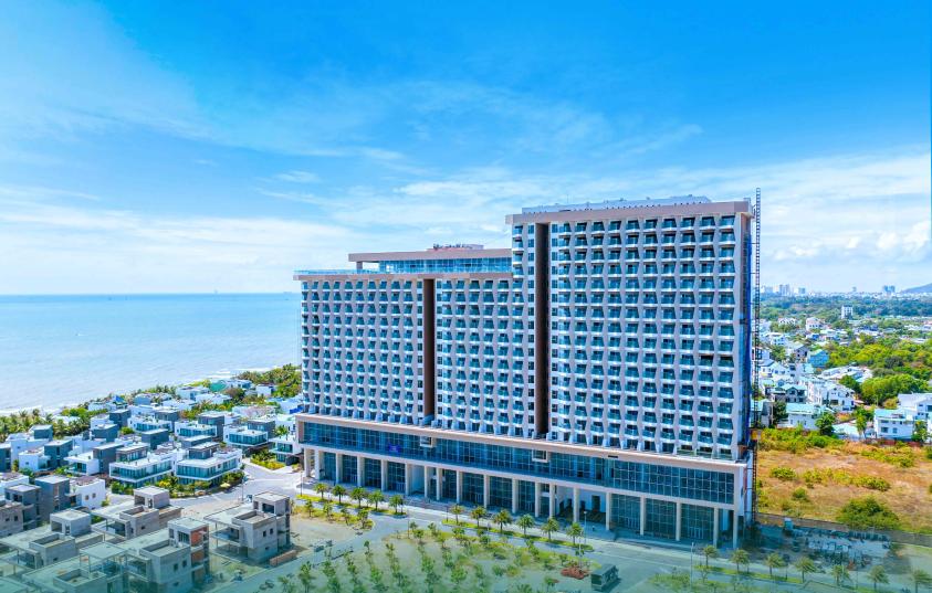 Condotels Alaric Atlantic The Maris Vung Tau, Vung Tau, Vietnam, Efficacité énergétique, façade balcons brise-soleil zone tampon bioclimatique