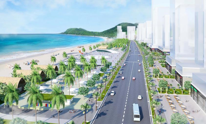 Bai Sau Thuy Van Vung Tau, Plage resiliente, jardin planetaire, ecosyteme, schema directeur, urbanisme durable, Skyline, Waterfront 