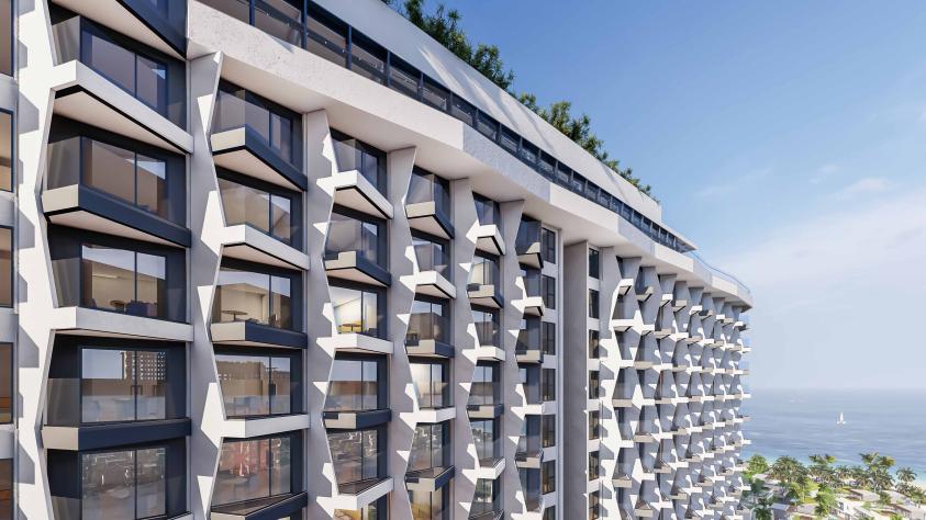 Condotels Alaric Atlantic The Maris Vung Tau, Vung Tau, Vietnam, Efficacité énergétique, façade balcons brise-soleil zone tampon bioclimatique