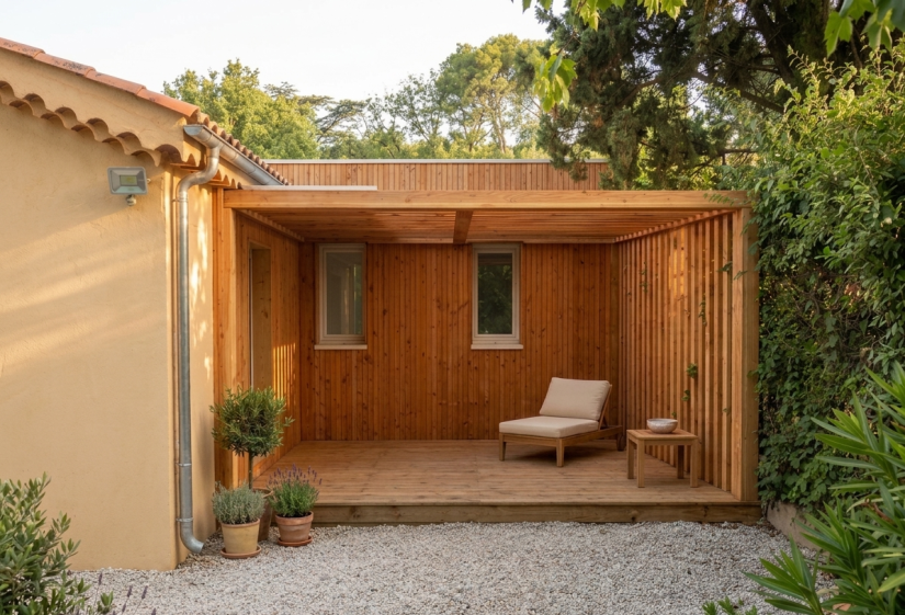 Extension en bois d'une maison individuelle