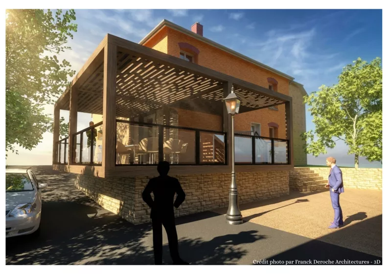 Vue extérieure de l'extension en phase projetée