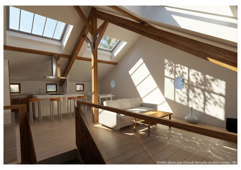 Vue intérieure de l'appartement en phase projetée