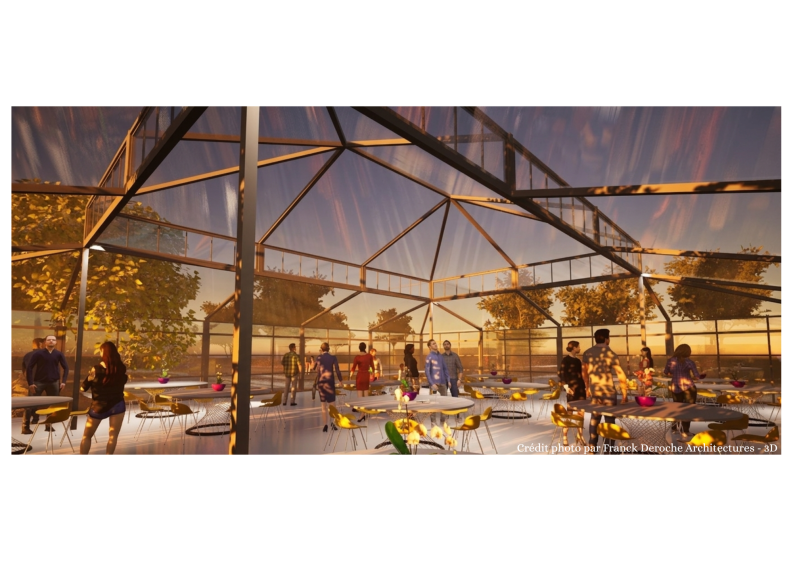 Vue intérieure de l'orangerie du projet en phase projetée