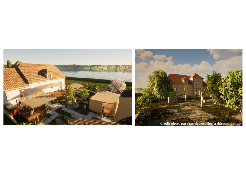 Vues du jardin en phase projetée