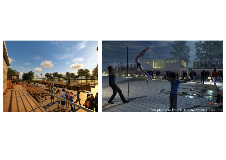 Vues des quais en phase projetée