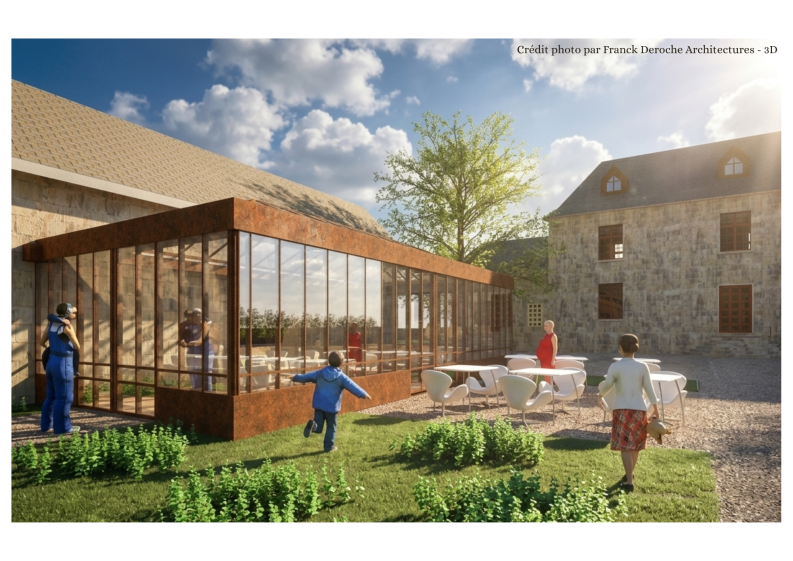 Vue extérieure de la véranda en phase projetée