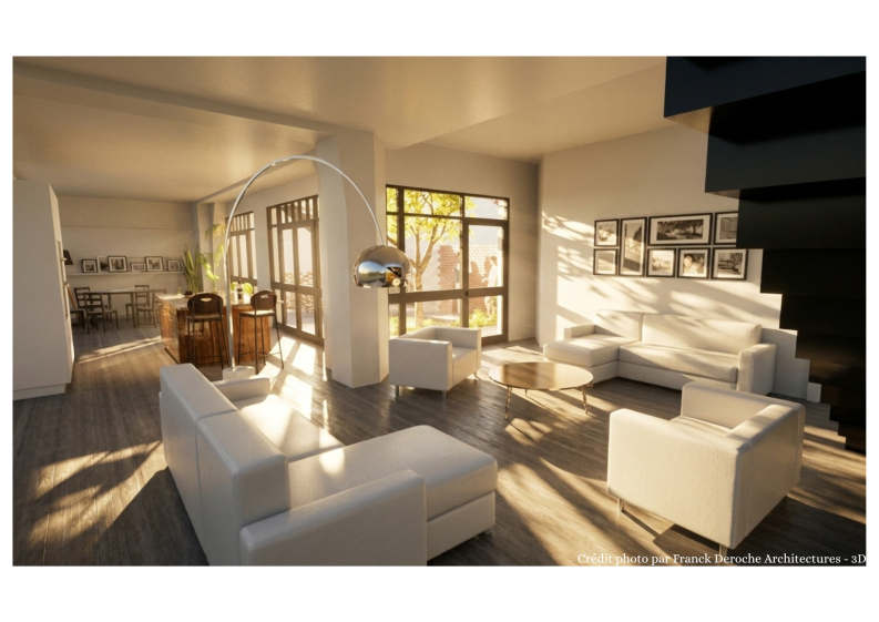 Vue du salon en phase projetée