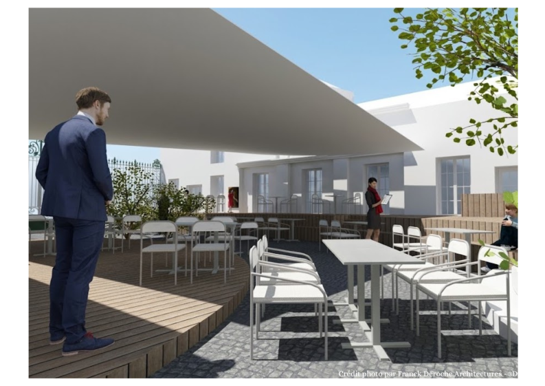 Vue n°2 de la cour intérieure en phase projetée
