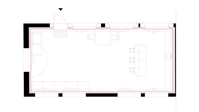 Plan de la transformation sur la salle de convivialité
