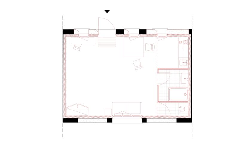 Plan de transformation sur l'une des logements