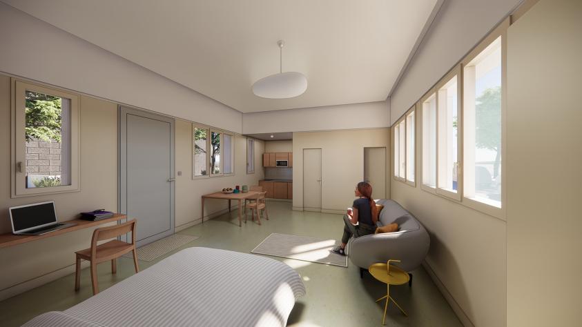 Perspective du projet sur l'un des logements