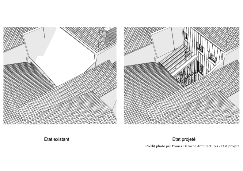 Vue n°2 de la cour intérieure en phase projetée
