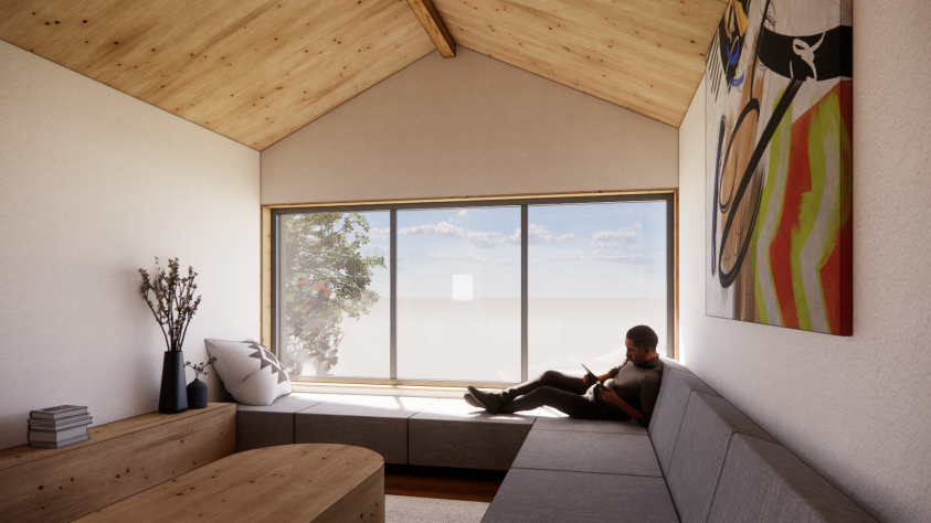 image de synthèse vue de l'intérieur extension