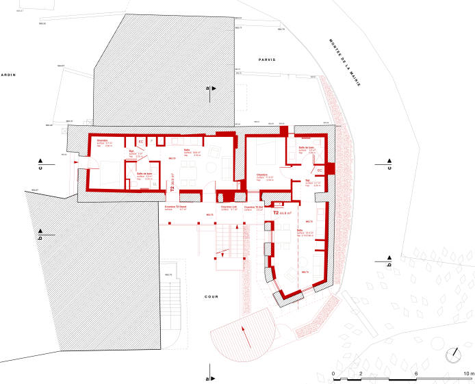 État projeté APS - Plan du niveau 1