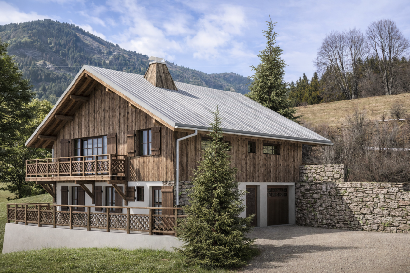 Image de synthèse du chalet projeté