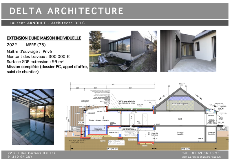 Extension d'une maison individuelle